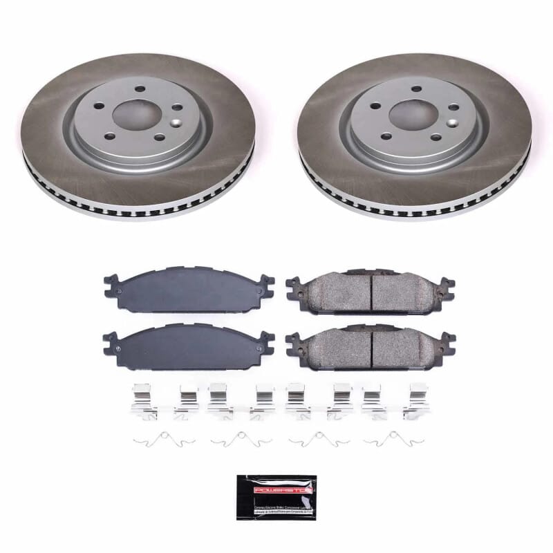 PowerStop — Semi-Coated Rotor and Low-Dust Ceramic Brake Pad Kit