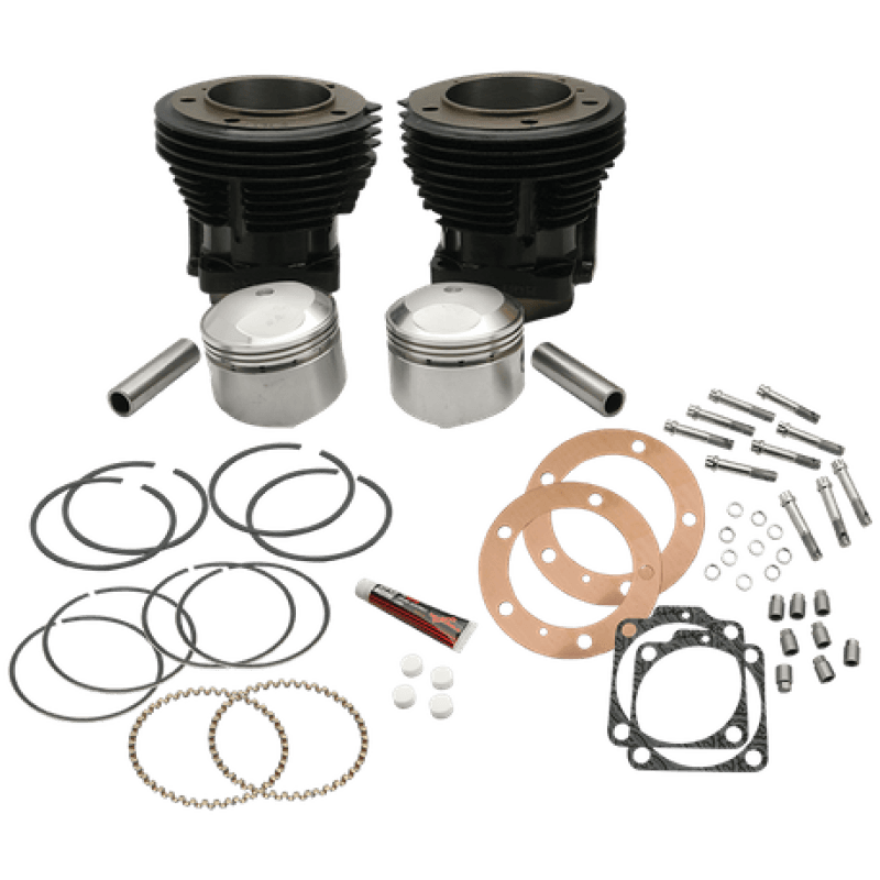 S&S Cycle — S&S Cycle 66-84 BT 93in High Compression 3-5/8in Big Bore Cylinder & Piston Kit - Gloss Black