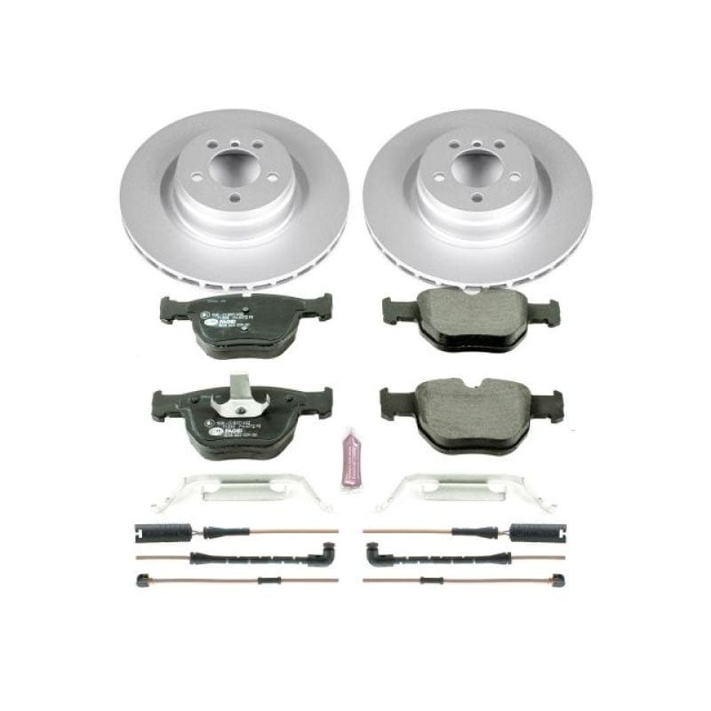 PowerStop — Genuine Geomet Coated Rotors, ECE-R90 Brake Pads + Hardware Kit