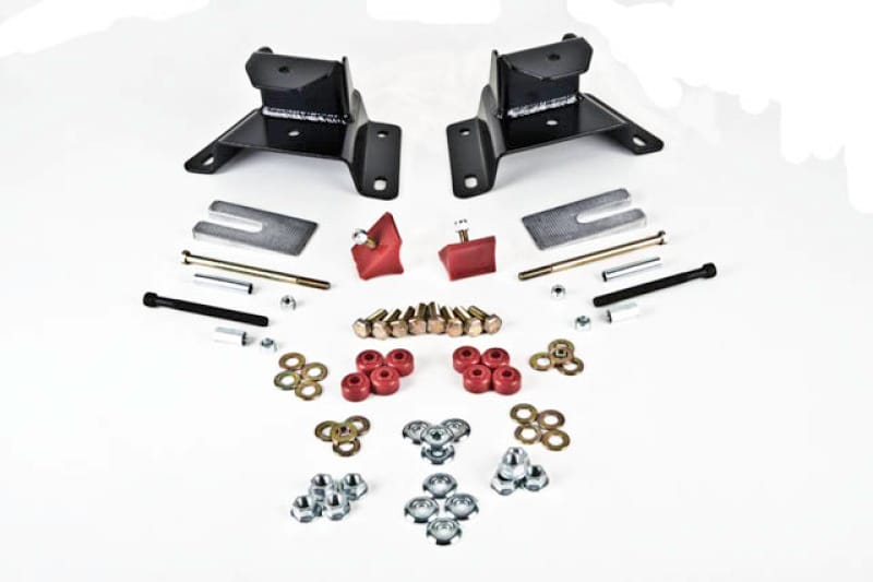 Belltech — HANGER KIT | 3 INCH DROP (FRONT HANGER) - 6414
3" Drop Leaf Spring Hanger Kit (Front Hanger)