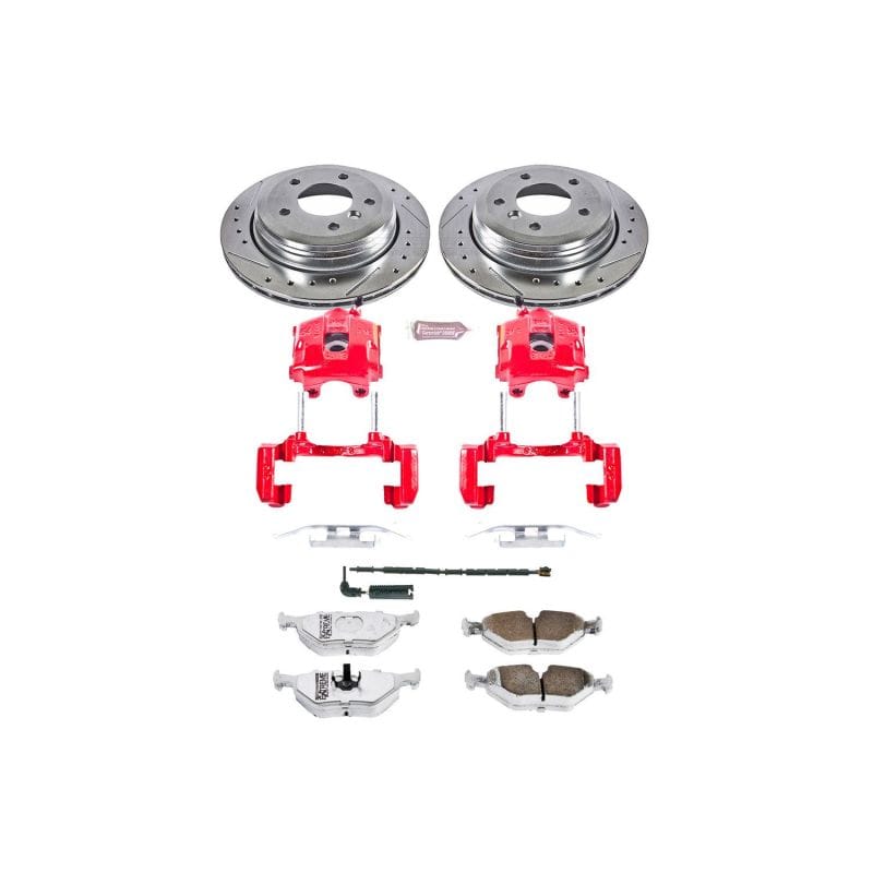 PowerStop — Z26 Street Performance Ceramic Brake Pad, Drilled Slotted Rotor, and Caliper Kit