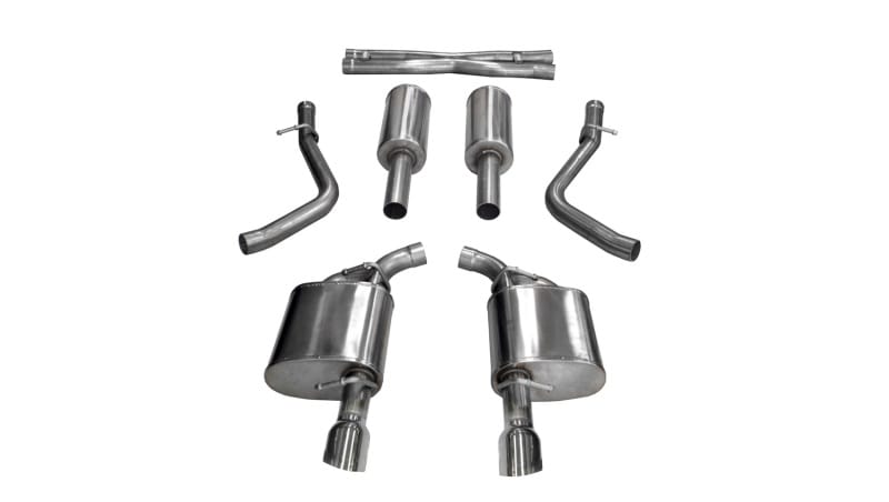 CORSA Performance — 2.75in. Cat-Back Dual Rear Exit with Single 4.5in. Polished Pro-Series Tips