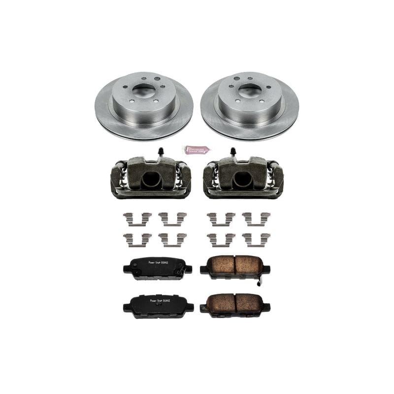 PowerStop — OE Stock Replacement Low-Dust Ceramic Brake Pad, Rotor and Caliper Kit