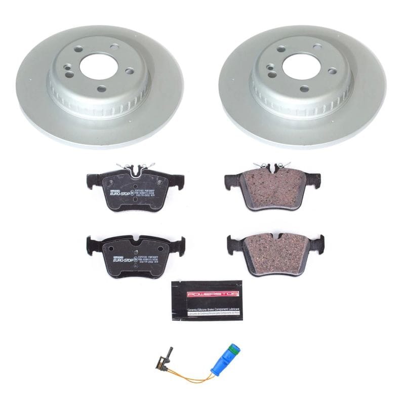 PowerStop — Genuine Geomet Coated Rotors, ECE-R90 Brake Pads + Hardware Kit