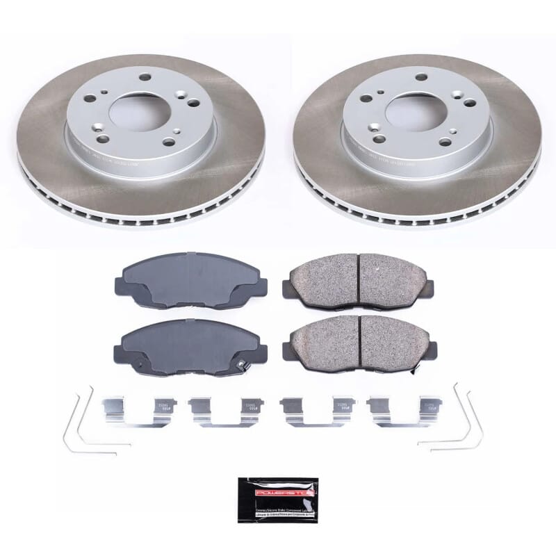 PowerStop — Semi-Coated Rotor and Low-Dust Ceramic Brake Pad Kit