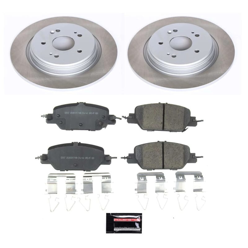 PowerStop — Semi-Coated Rotor and Low-Dust Ceramic Brake Pad Kit