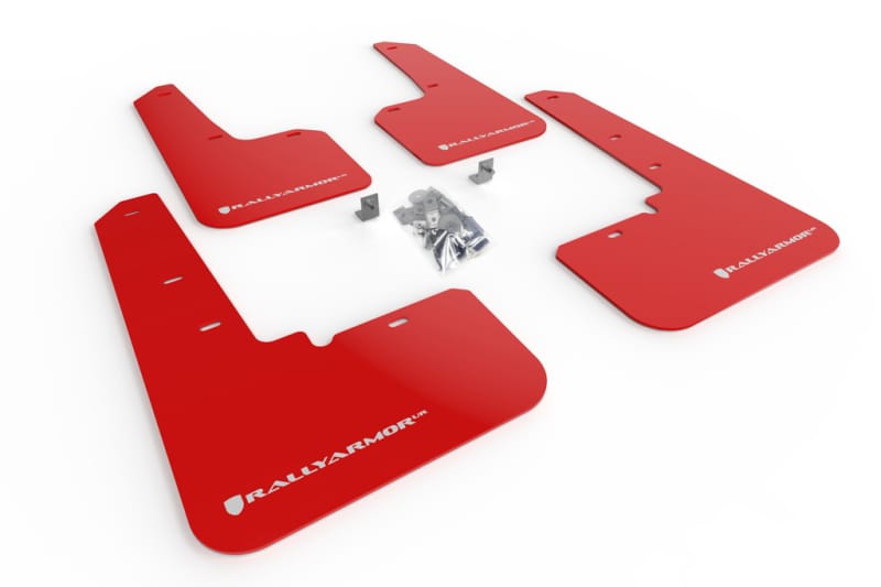 Rally Armor — In line with Subaru's attestations of rugged reliability, the automaker's X-MODE® options Outback owners with snow, dirt, and mud settings to maintain stability and traction over inconstant conditions
Red Mud Flap/White Logo