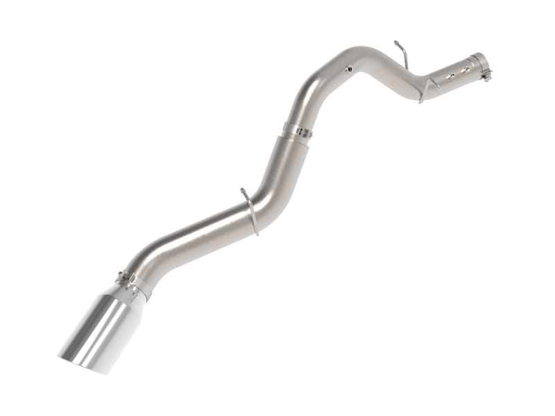 aFe — Large Bore-HD 5 IN 409 Stainless Steel DPF-Back Exhaust System w/Polished Tip