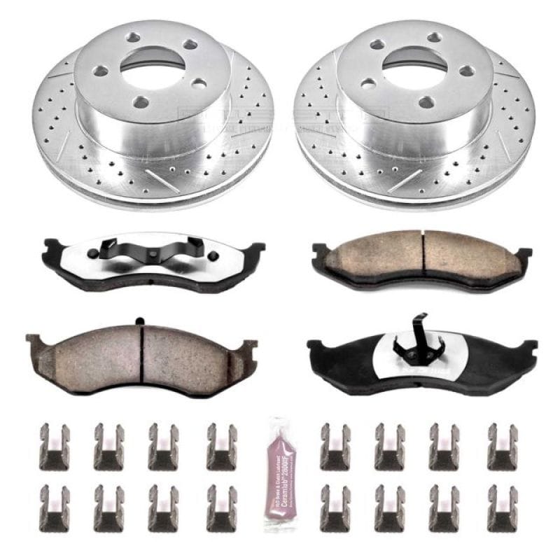 PowerStop — Z36 Truck and SUV Carbon-Fiber Ceramic Brake Pad and Drilled & Slotted Rotor Kit