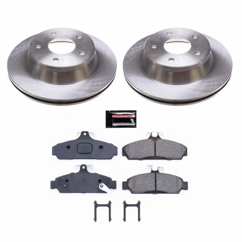 PowerStop — OE Stock Replacement Low-Dust Ceramic Brake Pad and Rotor Kit