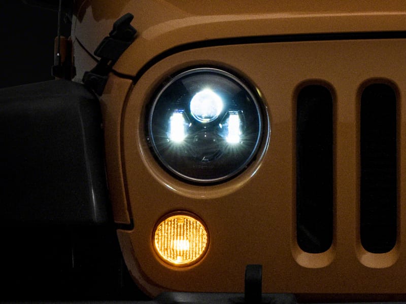 Raxiom — Raxiom 07-18 Jeep Wrangler JK 7-In LED Headlights- Blk Housing (Clear Lens)
Headlights