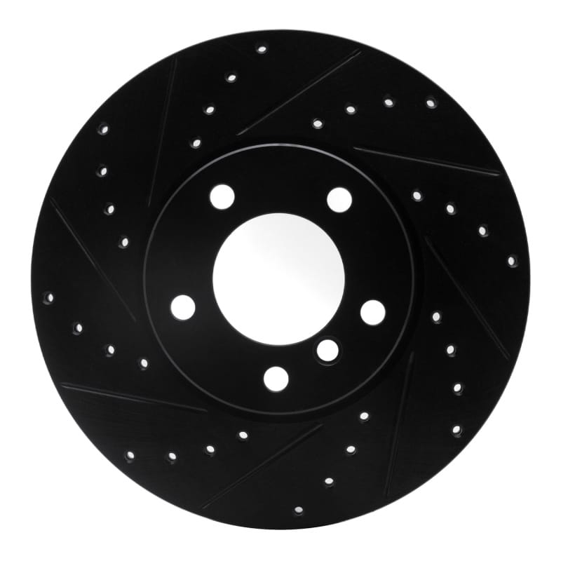 R1 Concepts — R1 Concepts Brake Rotor Drilled and Slotted Black