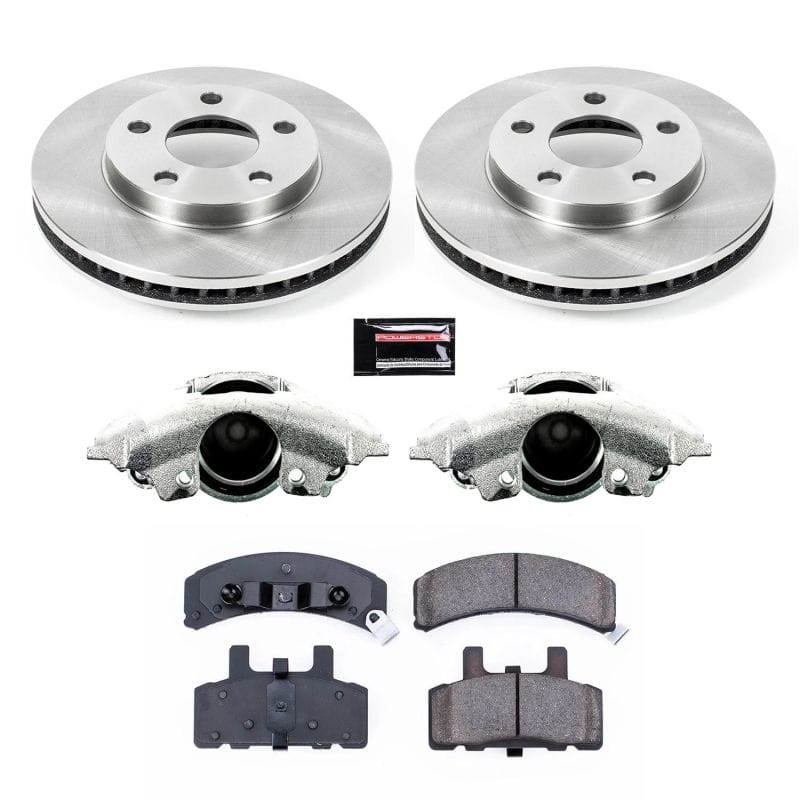 PowerStop — OE Stock Replacement Low-Dust Ceramic Brake Pad, Rotor and Caliper Kit