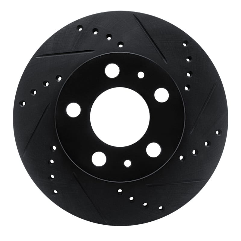 R1 Concepts — R1 Concepts Brake Rotor Drilled and Slotted Black