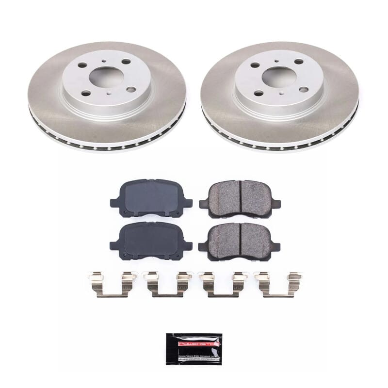 PowerStop — Semi-Coated Rotor and Low-Dust Ceramic Brake Pad Kit