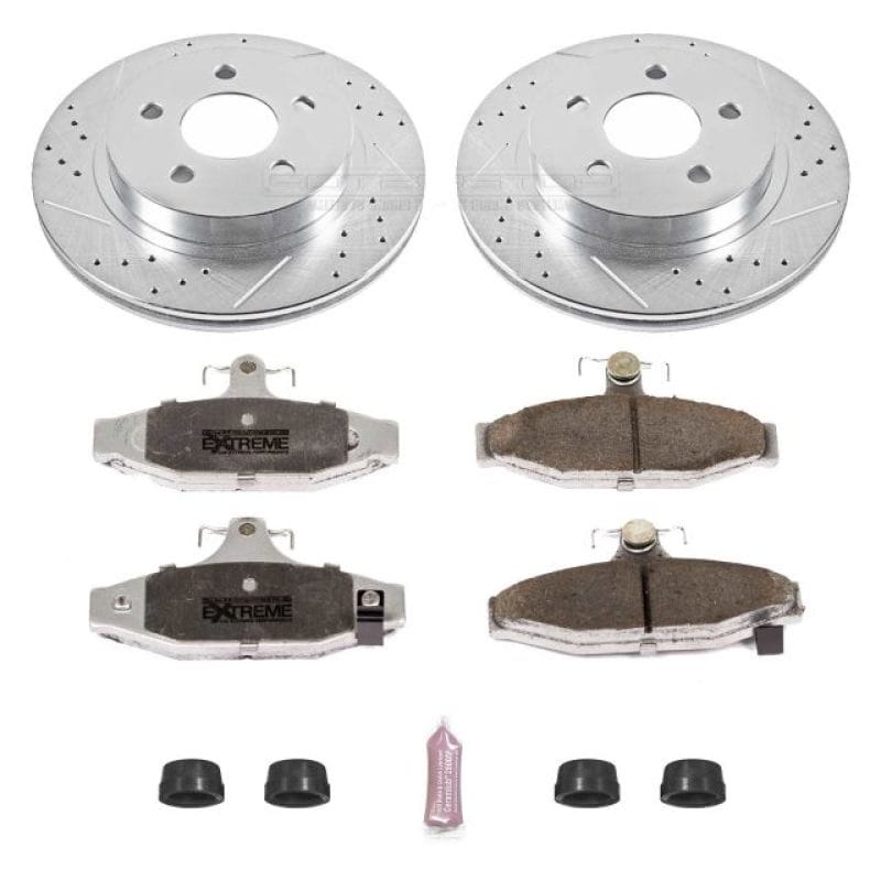 PowerStop — Z26 Street Performance Ceramic Brake Pad and Drilled & Slotted Rotor Kit