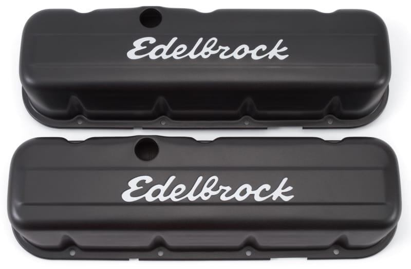Edelbrock — Signature Series Valve Covers, Black, Tall Profile, Chevrolet 396-502, '65-Later
Signature Series Valve Cover