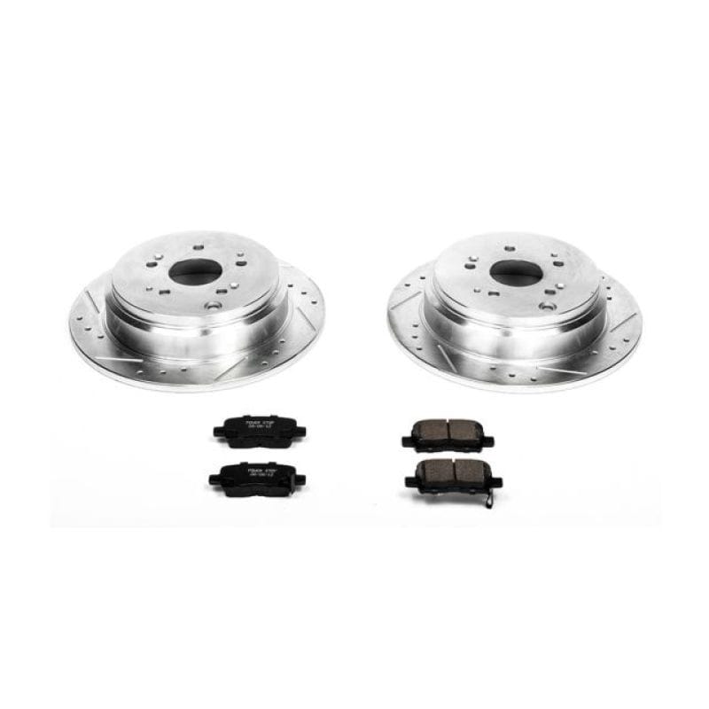 PowerStop — Z23 Daily Driver Carbon-Fiber Ceramic Brake Pad and Drilled & Slotted Rotor Kit