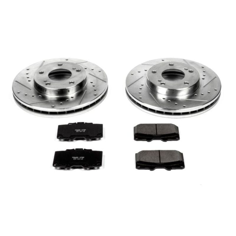 PowerStop — Z23 Daily Driver Carbon-Fiber Ceramic Brake Pad and Drilled & Slotted Rotor Kit
