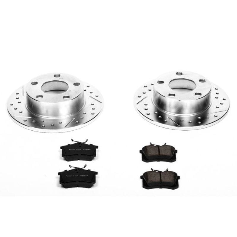 PowerStop — Z23 Daily Driver Carbon-Fiber Ceramic Brake Pad and Drilled & Slotted Rotor Kit