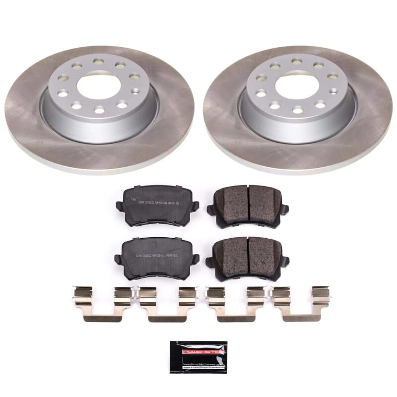 PowerStop — Semi-Coated Rotor and Low-Dust Ceramic Brake Pad Kit