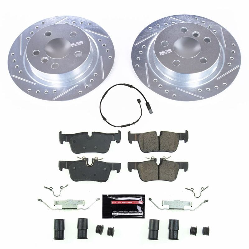 PowerStop — Z23 Daily Driver Carbon-Fiber Ceramic Brake Pad and Drilled & Slotted Rotor Kit