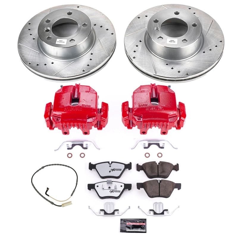 PowerStop — Z26 Street Performance Ceramic Brake Pad, Drilled Slotted Rotor, and Caliper Kit
