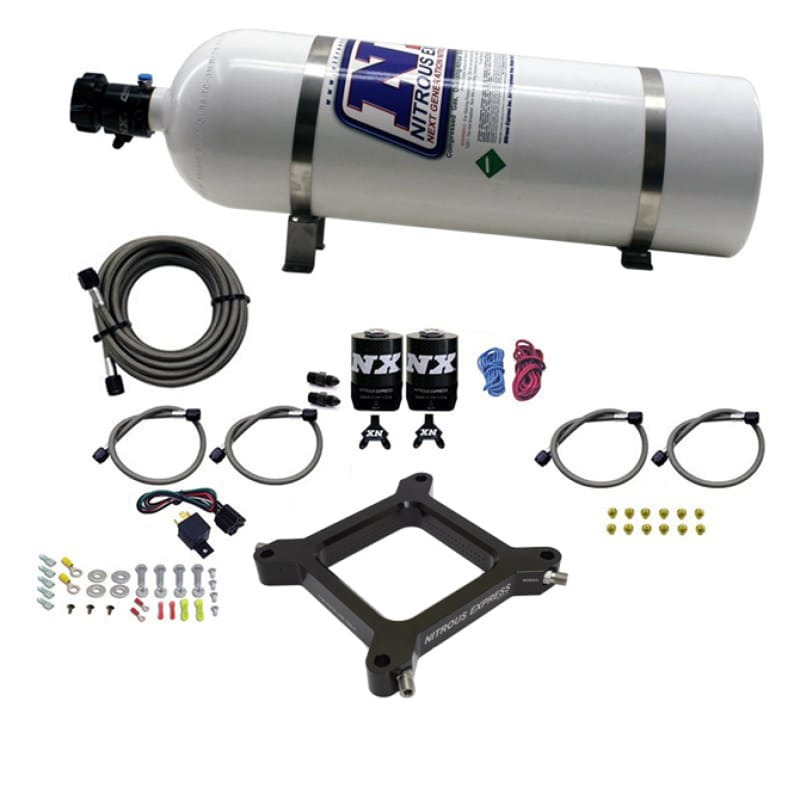 Nitrous Express — Nitrous Express 4150 Assassin Plate System Pro Power Alcohol 100-500HP (15lb Bottle)
Injection System Kit
