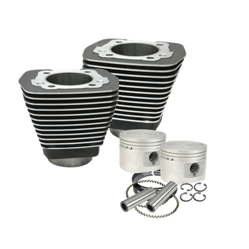 S&S Cycle — S&S Cycle 84-99 BT w/ Stock Cylinder Heads 3-1/2in Bore Cylinder & Piston Kit - Wrinkle Black