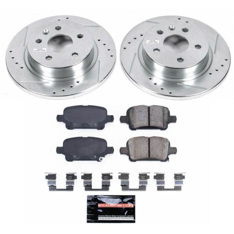PowerStop — Z23 Daily Driver Carbon-Fiber Ceramic Brake Pad and Drilled & Slotted Rotor Kit