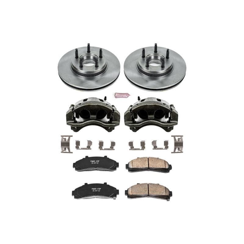 PowerStop — OE Stock Replacement Low-Dust Ceramic Brake Pad, Rotor and Caliper Kit
