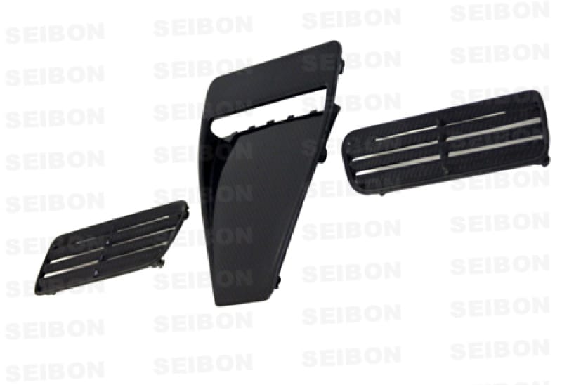 Seibon — Seibon 08-09 Mitsubishi Evo X Carbon Fiber Hood Scoop - Only Fits OEM Hoods (Not Seibon Hoods)