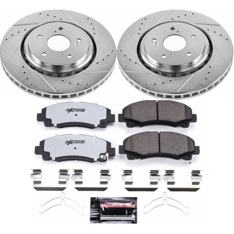 PowerStop — Z36 Truck and SUV Carbon-Fiber Ceramic Brake Pad and Drilled & Slotted Rotor Kit