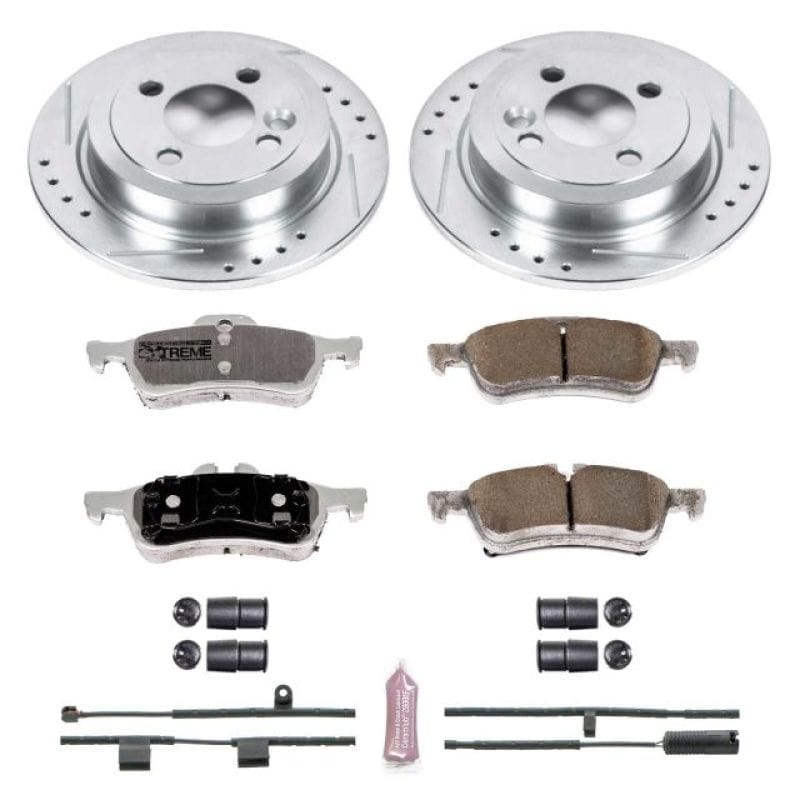 PowerStop — Z26 Street Performance Ceramic Brake Pad and Drilled & Slotted Rotor Kit