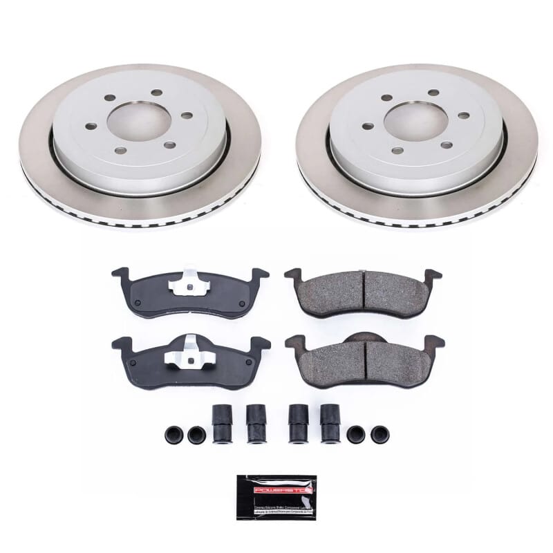 PowerStop — Semi-Coated Rotor and Low-Dust Ceramic Brake Pad Kit