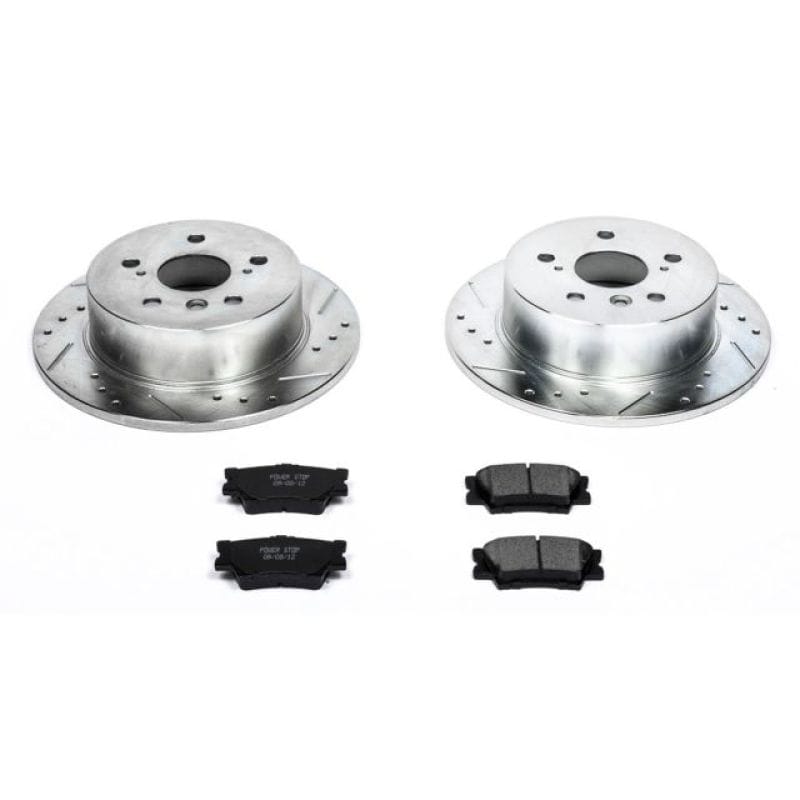 PowerStop — Z23 Daily Driver Carbon-Fiber Ceramic Brake Pad and Drilled & Slotted Rotor Kit