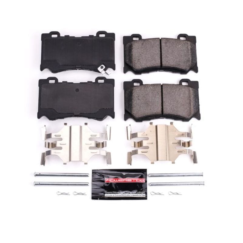 PowerStop — PowerStop - Z23 Daily Driver Carbon-Fiber Ceramic Brake Pads with Hardware Kit