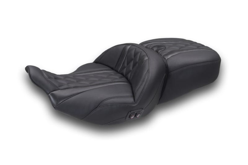 Mustang Motorcycle — Mustang 2023-2025 Harley CVO Road Glide (ST) Heated Standard Reach One-Piece, 2 UP Seat Black