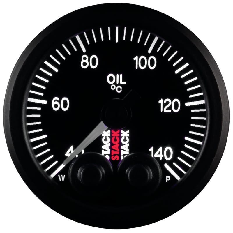 AutoMeter — GAUGE, OIL TEMP, PRO-CONTROL, 52MM, BLK, 40-140?C, 1/8" NPTF MALE