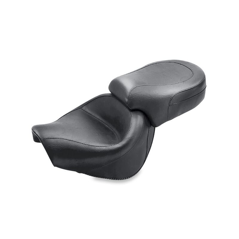 Mustang Motorcycle — Mustang 07-17 Yamaha V-Star 1300, 1300 Tourer Wide Touring 2PC Seat - Black