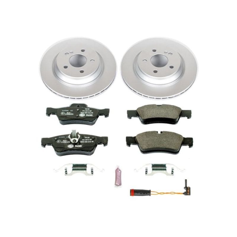 PowerStop — Genuine Geomet Coated Rotors, ECE-R90 Brake Pads + Hardware Kit