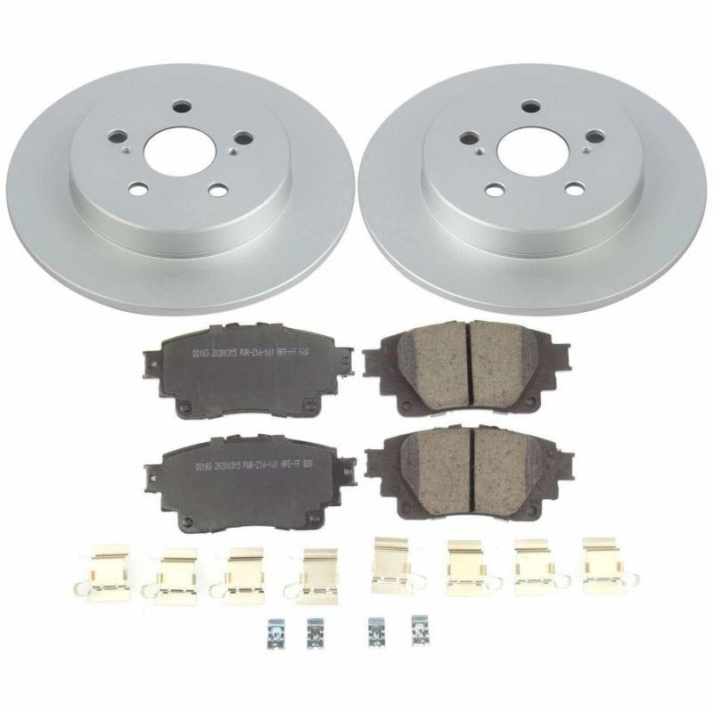 PowerStop — Genuine Geomet Coated Rotor and Low-Dust Ceramic Brake Pad Kit