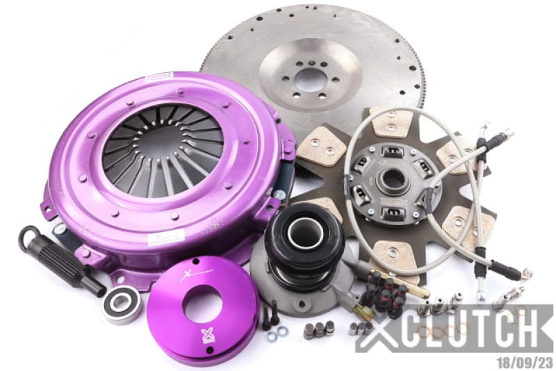 XCLUTCH — Clutch Kit Inc Chromoly Flywheel + HRB; Stage 2R  Single Ceramic Race Disc