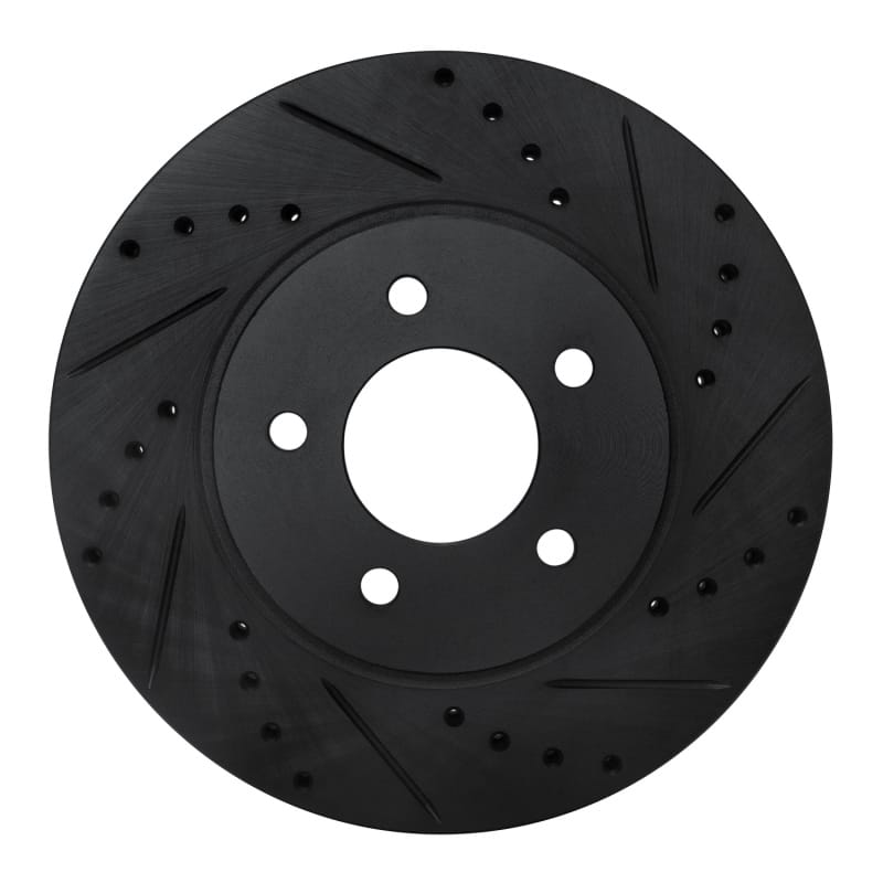 R1 Concepts — R1 Concepts Brake Rotor Drilled and Slotted Black