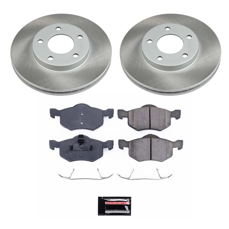 PowerStop — Semi-Coated Rotor and Low-Dust Ceramic Brake Pad Kit