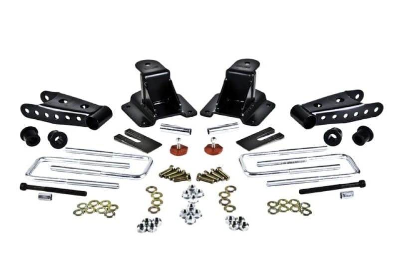 Belltech — 4" Drop Leaf Spring Shackle & Hanger Kit (Front Hanger/Rear Shackle)
SHACKLE & HANGER KIT | 4 INCH DROP - 6592