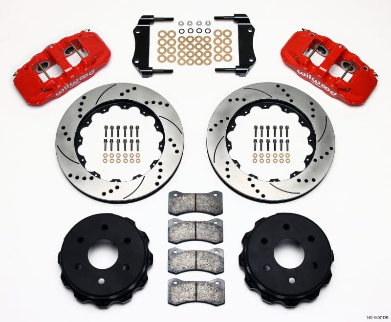Wilwood — KIT,REAR,GM TRK/SUV,1500,99-UP,OE 1 PISTON CALIPER,14.25 ROTOR,DRILLED,RED