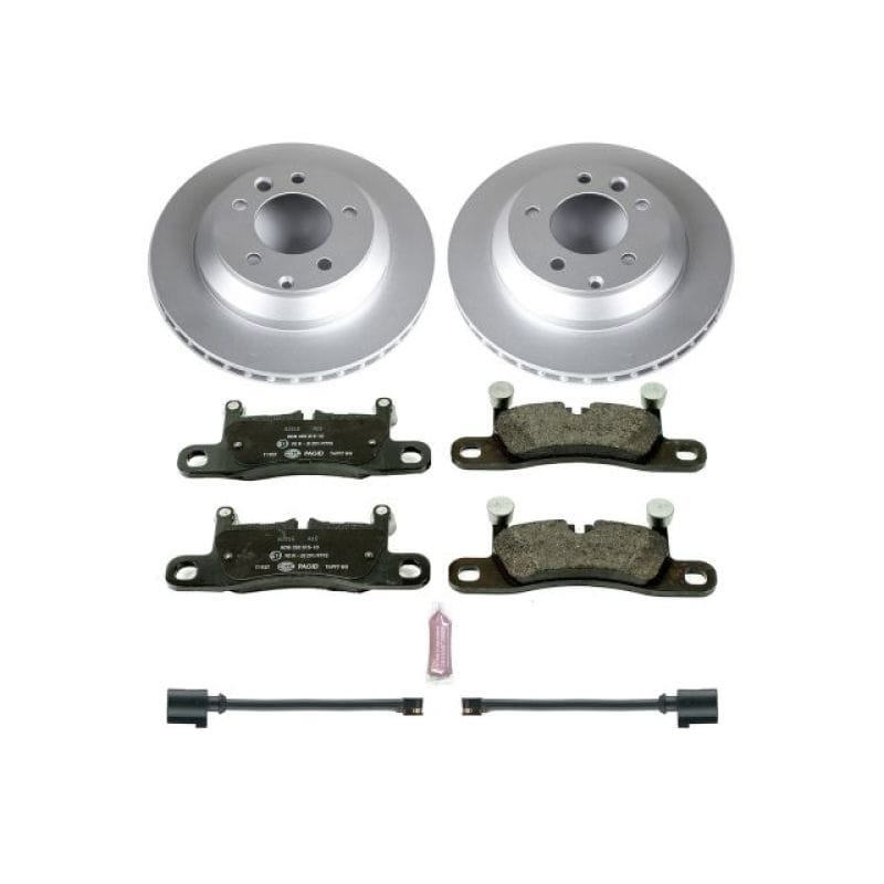 PowerStop — Genuine Geomet Coated Rotors, ECE-R90 Brake Pads + Hardware Kit