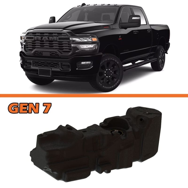 Titan Fuel Tanks — Titan Fuel Tanks 25-26 RAM 2500/3500 Cummins 4WD Crew Cab Short Bed 52 Gallon XXL Mid-Ship Fuel Tank
Fuel Tank