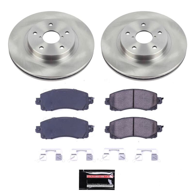 PowerStop — Semi-Coated Rotor and Low-Dust Ceramic Brake Pad Kit